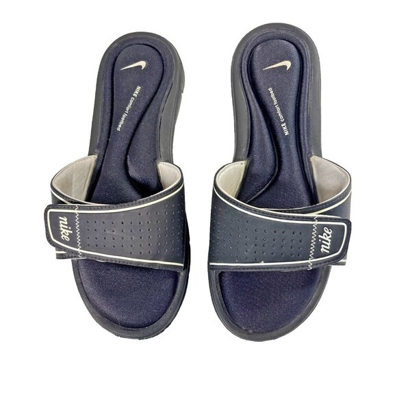 Nike Comfort Footbed Black Slides Sandals Adjustable Strap Women’s Size 10 - Picture 11 of 15